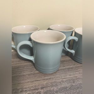 4 Brand New Le Creuset Mugs, Sea Salt